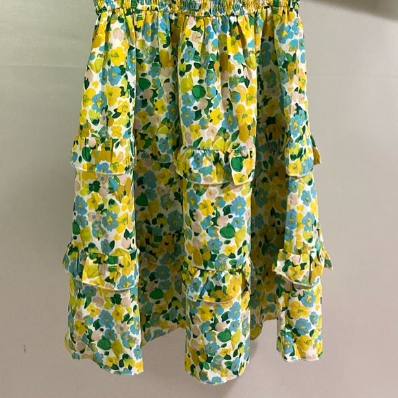 Women's Small White & Yellow Floral Dress - Picture 9 of 12